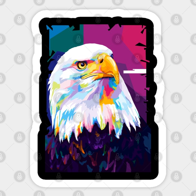 Animals Eagle Wpap Art Sticker by SiksisArt